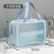 Large Capacity Waterproof PU Makeup Bag with Handle