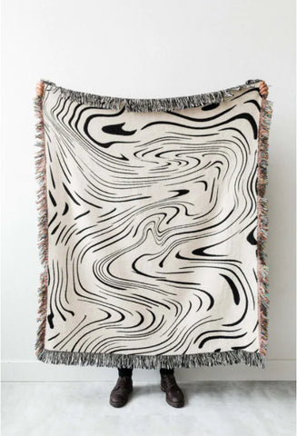 Marble Blanket with Water Wave Pattern (Single Piece)