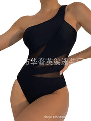 2023 Stylish One-Shoulder Backless Swimsuit