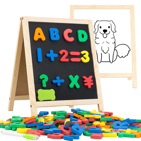 INNOCHEER Magnetic Letters and Numbers for Toddlers Magnetic Board for Kids ABC Alphabet Magnets Educational Dry Erase Board - Whiteboard & Chalkboard for Toddlers Writing & Drawing Kids Toys