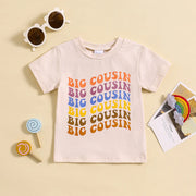 Summer Kids Round Neck Cartoon Printed T-Shirt