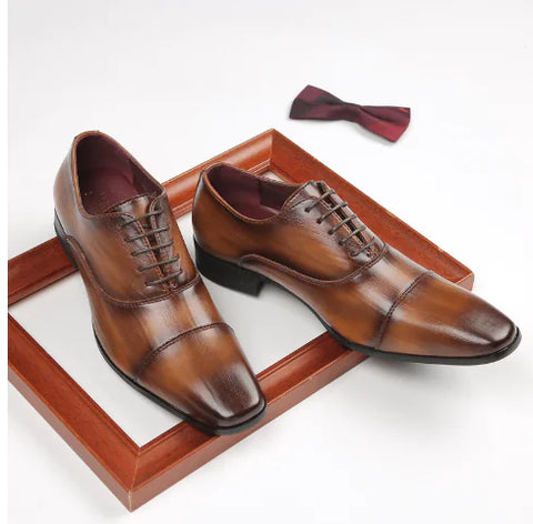 Men's Casual Leather Business Single Shoes