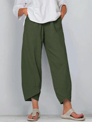 Loose Fit Cotton Linen Casual Pants for Women