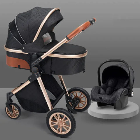 Stylish High View Stroller - Lightweight Folding Design