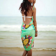 Bohemian Backless Maxi Dress with Beach Cover-up