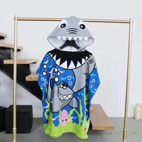 Hooded Bath Towel Cape for Kids - Absorbent and Fun