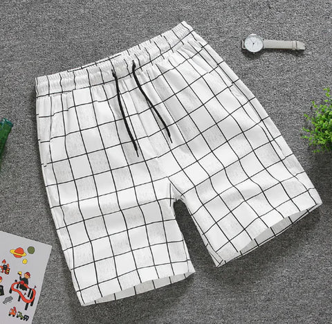 High-End Plaid Loose Beach Shorts for Men 2022