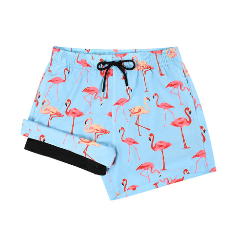 Men's Dual Layer Quick-Dry Swim Shorts (Athletic Fit)