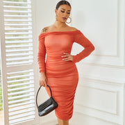 2024 Spring Summer New European Sexy Long Sleeve Dress