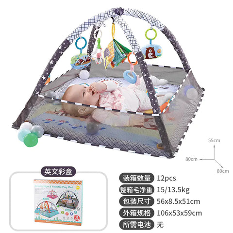 Baby Play Gym with Ocean Balls and Activity Fence
