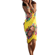 Bohemian Backless Maxi Dress with Beach Cover-up
