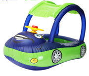 Inflatable Swim Float for Kids with Car Model Canopy