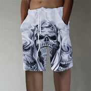 3D Digital Print Skull Shorts for Men
