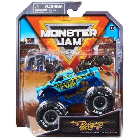 Monster Jam Official Backwards Bob Monster Truck Die-Cast Vehicle 1:64 Scale Kids Toys for Boys Ages 3 and up