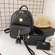 Women's Large Capacity Soft PU Leisure Backpack