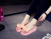 Women’s Bow Sandals - Summer Wedge Flip Flops