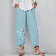 Loose Fit Cotton Linen Casual Pants for Women