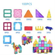 100pc Magnetic Windows Building Blocks - Educational and Creative Toy