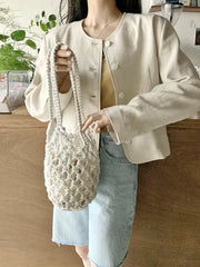 Cotton Mesh Shoulder Bag