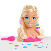 Barbie Fashionistas 8-Inch Styling Head Blonde 20 Pieces Include Styling Accessories Hair Styling for Kids Kids Toys for Ages 3 Up by Just Play