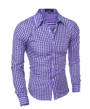 Classic Checkered Men’s Slim Fit Long Sleeve Shirt