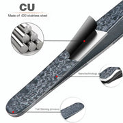 Professional Double-Sided Stainless Steel Tweezers - Precision Beauty Tool
