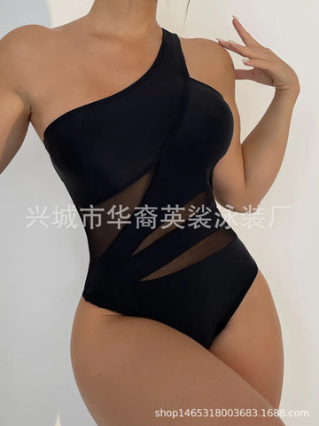 2023 Stylish One-Shoulder Backless Swimsuit