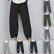 Loose Fit Cotton Linen Casual Pants for Women