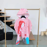 Hooded Bath Towel Cape for Kids - Absorbent and Fun
