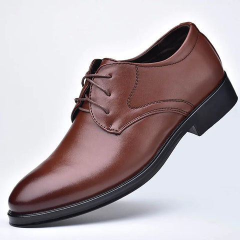 Men's Black Round Toe British Business Casual Shoes