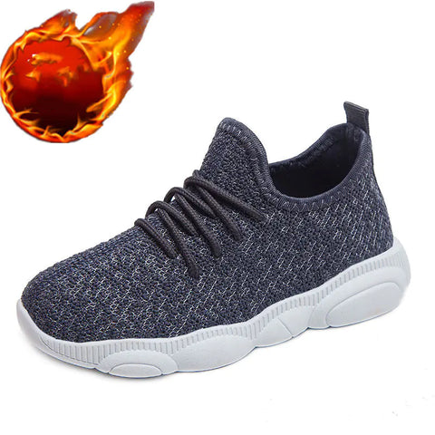 Kids' Slip-On Sports Shoes with Fleece Lining