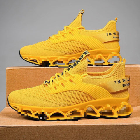 All-Matching Plus Size Breathable Flying Woven Running Casual Shoes