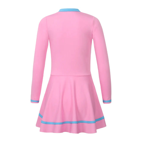Solid Color Children's Dress Style Swimsuit - High-Quality, Comfortable, and Stylish