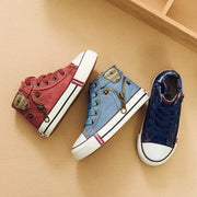 Kids' High-Top Canvas Sneakers for Boys and Girls