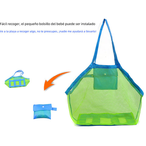 Summer Portable Mesh Beach Bag for Kids' Toys
