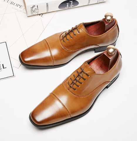 Men's Casual Leather Business Single Shoes