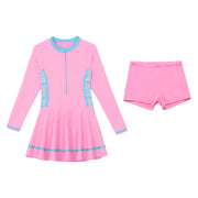 Solid Color Children's Dress Style Swimsuit - High-Quality, Comfortable, and Stylish