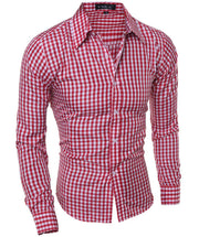 Classic Checkered Men’s Slim Fit Long Sleeve Shirt