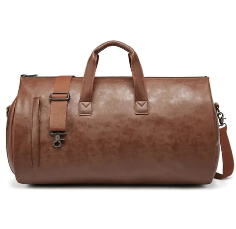Waterproof Leather Duffle Bag - Perfect for Travel and Gym