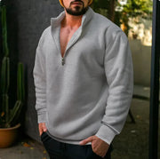 Men’s Fleece-Lined Stand Collar Pullover