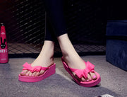 Women’s Bow Sandals - Summer Wedge Flip Flops