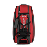 Boombah Beast Rolling Bat Bag - 40" x 14" x 13" - BB2C23 Charcoal/Red - Holds 8 Bats Glove and Shoe Compartments