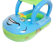 Inflatable Swim Float for Kids with Car Model Canopy