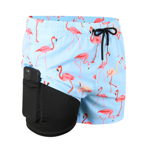 Men's Dual Layer Quick-Dry Swim Shorts (Athletic Fit)