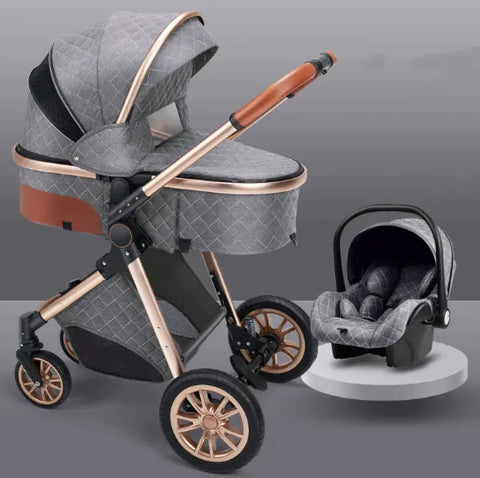 Stylish High View Stroller - Lightweight Folding Design