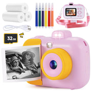 Kids Camera Instant Print for Girls Boys Age 3-12 Kids Toys 12MP 1080P Kids Digital Cameras Christmas Birthday Gifts for 4 5 6 7 8 9 10 Year Old Girls Toddler Camera Girls Toys