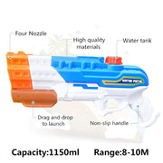 Water Gun Blaster with 4 Nozzles for Pool Fun
