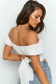 Pleated Short Sleeve Women's Shirt by New Lantern