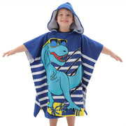 Hooded Bath Towel Cape for Kids - Absorbent and Fun