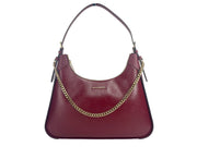 Michael Kors Wilma Large Shoulder Bag Purse - Dark Cherry